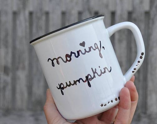 Morning pumpkin, coffee mug, Etsy, bwiandco