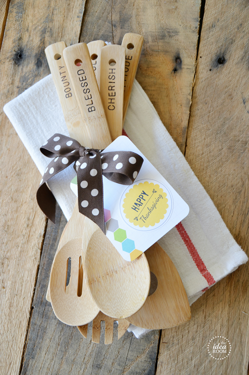Hand Stamped Wooden Utencils, The Idea Room