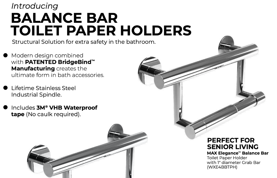 Wingits Balance Bar Toilet Paper Holder
